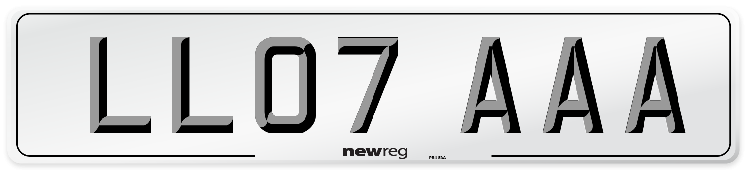 LL07 AAA Number Plate from New Reg